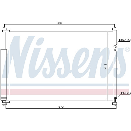 Condensator, climatizare radiator Klim. cu uscator Suzuki Grand Vitara 1.9 DDiS '06- NISSENS NIS 940012