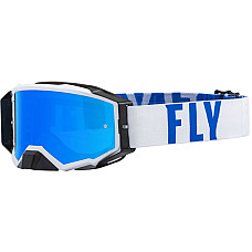 Ochelari de soare si protectie Motorcycle goggles FLY RACING ZONE PRO colour blue/white size OS sponge layers triple windshield blue mirror smoked FLY FLY 37-51903