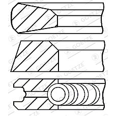 Set segmenti piston Inele de 102mm STD 294 255 5 DEUTZ FENDT 200 300 CARRARO 3000 61000 X.1000 DEUTZ FAHR 2000 3000 4000 5000 6000 AGROCOMPACT BF4L1011-F4L913 GOETZE 08-740900-00