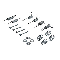 Set accesorii, saboti frana parcare Set de montaj pantofi de frana MANDO HYUNDAI SANTA FE I TRAJET TRAJET/MINIVAN TUCSON KIA SPORTAGE II 2.0-2.7 09.99- QUICK BRAKE QB105-0823