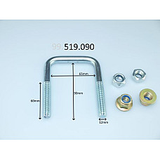 Brida arc Leaf spring shackle 90mm M12 FORD TRANSIT CONNECT 1.8/1.8D 06.02-12.13 LS GERMANY 519090-LS