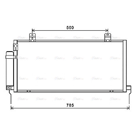 Condensator, climatizare A/C condenser with dryer  MITSUBISHI GALANT IX 2.4 10.03- AVA COOLING MTA5221D AVA