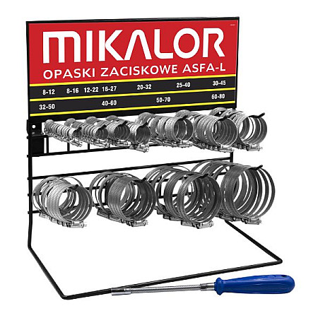 Colier furtun Metal clamp set worm gear 440pcs material: steel steel type: W1 MIKALOR OSM 52-Z02 SET