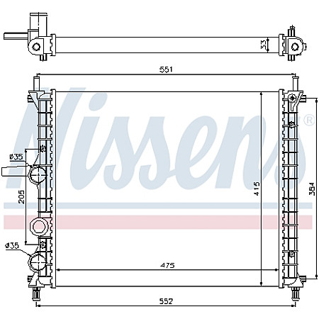 Radiator, racire motor Radiator motor  FIAT BRAVA BRAVO I 1.2 NISSENS NIS 617848