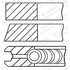Set segmenti piston 81 STD 175 EN piston VW MULTIVAN V TRANSPORTER V 2.5D 04.03-11.09 GOETZE 08-441700-00