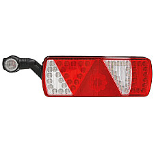 Stop spate Rear lamp L ECOLED LED 24V triangular reflector with extension arm lamp connector: 2x ASS2 2PIN/ASS2 7PIN ASPOCK A25-3820-517