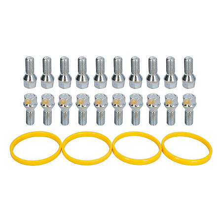 Trusa de montare a jantei de aliaj Fitting kit G 72x651 B M14x15x28 K19 1 kit / 4 wheels - B/N qty 20 MAK MAK 8000000637