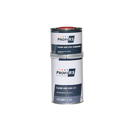 Vopsele Vopsea 15 l incolor UHS luciu pt caroserie compusi organici volatili: 420 proportii: 2:1 set cu intaritor tip de pulverizare: pistol PROFIRS 0RS201-1.5L
