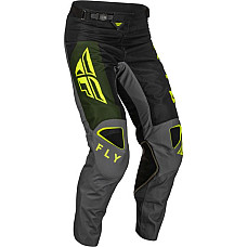 Pantaloni pentru off road cross enduro FLY RACING KINETIC JET culoare negru fluorescent kaki galben marimea 32 376 53132