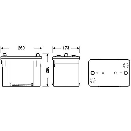 Acumulator Pornire Acumulator EXIDE 12V 50Ah/800A START&amp;STOP AGM L+ borna standard 260x173x206 B7 agm/pornire EXIDE EK508