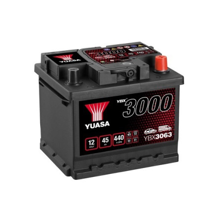 Acumulator Pornire Battery YUASA 12V 45Ah/440A YBX3000 SMF R+ standard 207x175x175 B13 starting YUASA YBX3063