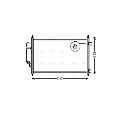 Condensator, climatizare A/C condenser with dryer HONDA FR-V 1.7 08.04- AVA COOLING HD5233D AVA