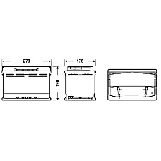 Acumulator Pornire Acumulator EXIDE 12V 77Ah/760A PREMIUM R+ en 278x175x190 B13 pornire EXIDE EA770
