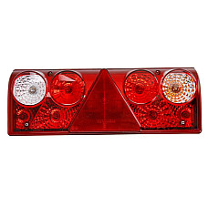 Stop spate Rear lamp R EUROPOINT II triangular reflector side clearance connector: 4x 2PIN/ASS2 7PIN ASPOCK A25-6600-507