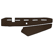 Material pentru plansa de bord Covoras de bord gaura senzorului de proximitate maro Piele matlasata EKO ECO-LEATHER Q VOLVO FH II FH16 II 03.14- F-CORE F-CORE FD09 BROWN