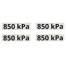 Autocolant de avertizare Axle load sticker 850 kPA 4pcs set soft 133cm x 33cm CARGOPARTS CARGO-T143