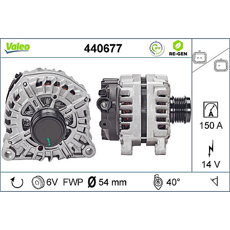 Alternator 14V 150A DS DS 3 DS 4 DS 5 CITROEN BERLINGO BERLINGO MULTISPACE BERLINGO/MINIVAN C-ELYSEE C3 AIRCROSS II C3 II C3 III C3 PICASSO C4 CACTUS 1.6D 04.08- VALEO VAL440677