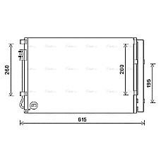 Condensator, climatizare A/C condenser with dryer HYUNDAI ACCENT IV VELOSTER KIA RIO III 1.2-1.6 11.10- AVA COOLING KAA5280D AVA