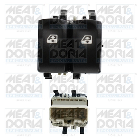 Comutator,macara geam Car window regulator switch front L RENAULT CLIO III CLIO III/HATCHBACK MODUS TWINGO II 1.2-2.0 09.04- MEAT &amp; DORIA MD26453