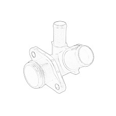 Flansa lichid racire Sistem de stub pipe FORD B-MAX C-MAX II ECOSPORT FIESTA VI FIESTA VII FOCUS III GRAND C-MAX MONDEO V TOURNEO CONNECT V408 NADWOZIE WIELKO 1.0/1.0H/1.1 02.12- OE FORD 2118104