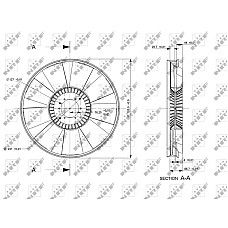 Ventilator, radiator Radiator fan diameter 9/127/705 mm number of blades 9 MAN E2000 EL F2000 F90 F90 UNTERFLUR HELICON HOCL LIONS CITY LIONS COACH LIONS COMFORT D0824LOH05-E2866DF01 01.79- NRF NRF 49826