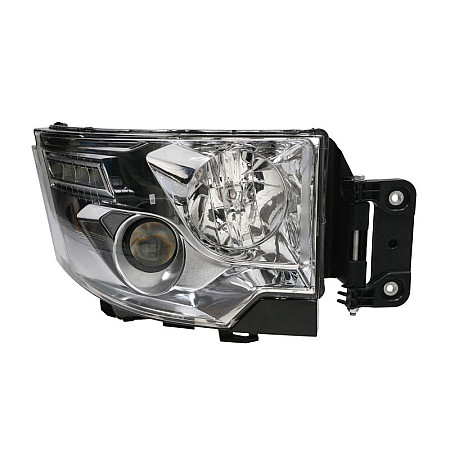 Far Headlamp R D1S/H1/LED manual with daytime running light insert colour: chromium-plated RVI C T 01.13- TRUCKLIGHT HL-RV013R