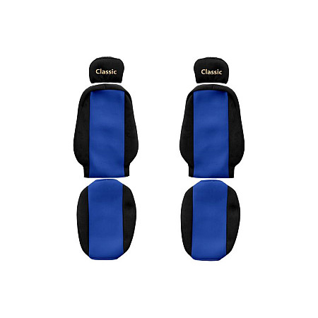 Husa scaun Huse pentru scaune Classic albastru material velours serie CLASSIC centura de siguranta a pasagerului asamblata in scaun centura de siguranta a soferului asamblata in scaun tetiera reglabila a p F-CORE F-CORE PS09 BLUE