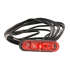 Lampa gabarit Outline marker lights L/R POSIPOINT II red LED height 243mm width 814mm depth 20mm embossed hose length 5000 12/24V POSIPOINT II ASPOCK A31-7200-057
