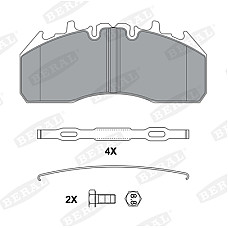 Set placute frana,frana disc Brake pads set MERITOR ELSA 225-3 RVI C D K MAGNUM PREMIUM 2 T VOLVO 7700 8500 8700 9700 9900 B13 FE FE II FH FH II FH16 FH16 II FM FM II FMX D11A-330-ISLe4340 01.99- BERAL BCV29174TK