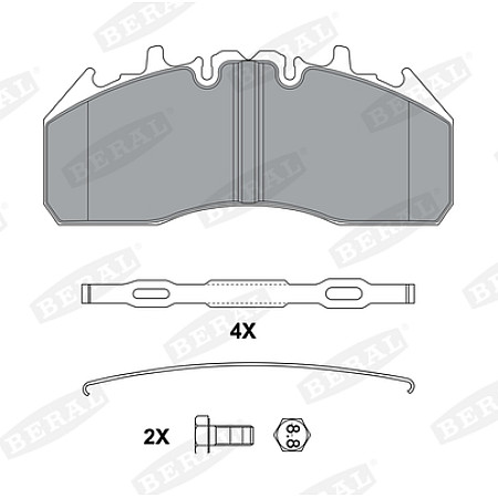 Set placute frana,frana disc Brake pads set MERITOR ELSA 225-3 RVI C D K MAGNUM PREMIUM 2 T VOLVO 7700 8500 8700 9700 9900 B13 FE FE II FH FH II FH16 FH16 II FM FM II FMX D11A-330-ISLe4340 01.99- BERAL BCV29174TK