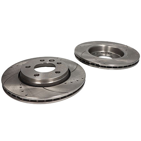 Disc frana de performanta High-efficiency brake disc SPEEDMAX Ventilated Cut-Drilled rear  L/R outer diameter 294 mm thickness 219 mm 2pcs VW MULTIVAN T5 TRANSPORTER T5 1.9D-3.2 04.03-08.15 SPEEDMAX C4W013JCTUOTUV