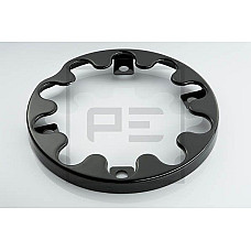 Capac de roata Wheel cap steel neagra number of holes 10 335mm empty fitting position front primed MAN E2000 F2000 F90 M 2000 L M 2000 M M90 TGA TGM I TGS I TGX I MERCEDES ACTROS PETERS 037.080-00