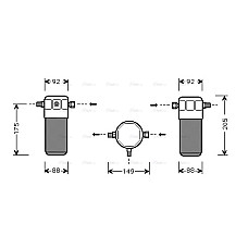 Uscator,aer conditionat Air conditioning drier AUDI 80 B4 A4 B5 A6 C5 CABRIOLET B3 COUPE B3 VW PASSAT B5 1.6-3.0 05.89-01.05 AVA COOLING AID032 AVA