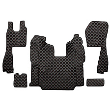 Covor compartiment picioare F-CORE pe intregul etaj cantitate in set 5 szt. material - piele matlasata eko culoare - negru cu fir rosu scaune standard - nu RECARO transmisie automata SCANIA LPGR 01.10- F-CORE F-CORE FL10 BLACK/RED