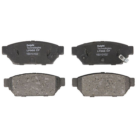 Set placute de frana Spate MITSUBISHI CARISMA COLT IV LANCER III LANCER IV LANCER V 1.3-2.0D 09.89-06.06 DELPHI LP0968