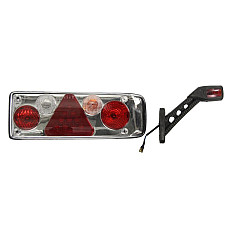 Stop spate Rear lamp R EASYCONN II LED 24V triangular reflector with extension arm lamp connector: Rear 7PIN extension arm bulb lamp  KOGEL KRONE TRUCKLIGHT TL-UN043R