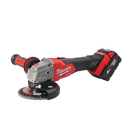 Polizoare Grinder angle power supply: battery-powered M18 FSAG125XB-502X disc diameter: 125 mm voltage: 18 V battery capacity: 5 Ah type of battery: Li-Ion battery included charger included packaging: Su MILWAUKEE 4933478430