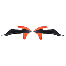 Kituri de plastic Radiator covers colour Black/Orange KTM EXC EXC-F 150-450 2020-2023 CEMOTO 8422100049 CEM