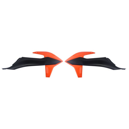 Kituri de plastic Radiator covers colour Black/Orange KTM EXC EXC-F 150-450 2020-2023 CEMOTO 8422100049 CEM