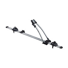 Suport bicicleta, portbagaj pavilon Roof bike holder FreeRide type: bike roof racks Grey/Silver bike mounting: for wheels and frame no. of bicycles: 1 damaged packaging oval frames max. 65x80 mm. THULE THU 532 DEMO