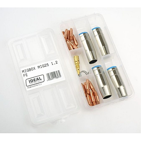 Accesorii si materiale pentru sudare Service parts kit 12mm box intended use: for welding steel welding clamp MIG 25 IDEAL MIGBOX25/FE/1.2