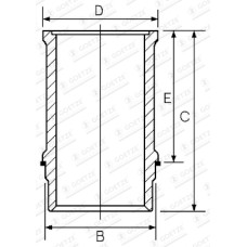 Camasa piston inner diameter: 124mm length: 27925mm flange diameter: 139801mm RVI MAGNUM MACKE.TECHA/46-MIDR06.24.65C/42 09.96- GOETZE 14-740130-00