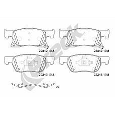 &quot;Set placute de frana Fata Roti 15&quot;&quot; OPEL ASTRA K 1.0-1.6D 06.15-&quot; BRECK 22342 00 701 00