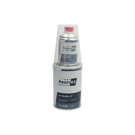 Grund / Primere Grund acrilic negru 125L intaritor tip de pulverizare: pistol proportii: 4:1 aplicatie pentru suprafata: Caroseria auto sasiu 8mm duza 1 formula noua nu utilizati diluant PROFIRS 0RS125-1.25L