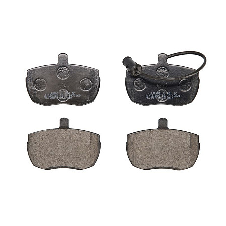 Set placute de frana Fata cu senzor de uzura integrat IVECO DAILY I DAILY II ALFA ROMEO AR 8 FORD TRANSIT LAND ROVER DISCOVERY I RANGE ROVER I ROVER 2000-3500 2.0-4.0 01.78-10.98 BRECK 21160 00 701 10