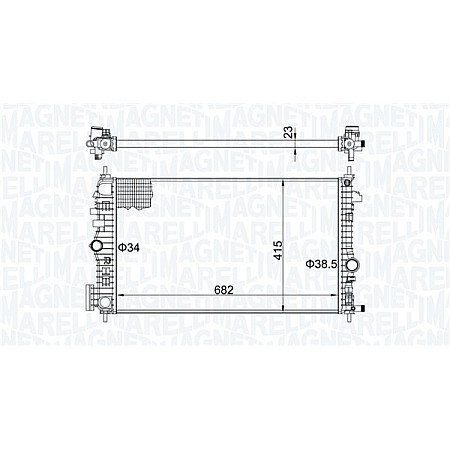 Radiator, racire motor Engine radiator  OPEL INSIGNIA A INSIGNIA A COUNTRY 2.0D 07.08-03.17 MAGNETI MARELLI 350213207100