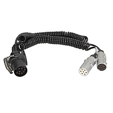 Cablu infasurat Sirma electrica spiralata poliuretan lungime de lucru 3m lungime maxima 35m numar pini: 7/15 13 pini activi in conector 15 adaptor VIGNAL VALD11487