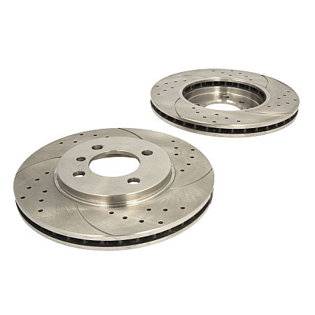Disc frana Brake disc set 2 pcs. 2pcs SPEEDMAX Ventilated Cut-Drilled front  L/R outer diameter 260 mm thickness 22 mm BMW 3 E30 Z1 1.6-2.7 09.82-06.94 SPEEDMAX 5201-01-0457PTUOTUV