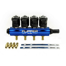 Rampa injector GPL Flipper injection rail number of cylinders 4 pcs with accessories ALEX LPG LPG C077-40-20-01-00