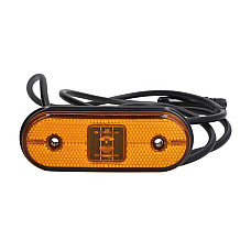 Lampa gabarit Outline marker lights L/R UNIPOINT I shape: oval orange LED height 44mm width 119mm depth 18mm surface hose length 1500 no hanger 24V connector: ASS3 3PIN IP69K UNIPOINT I ASPOCK A31-2007-244